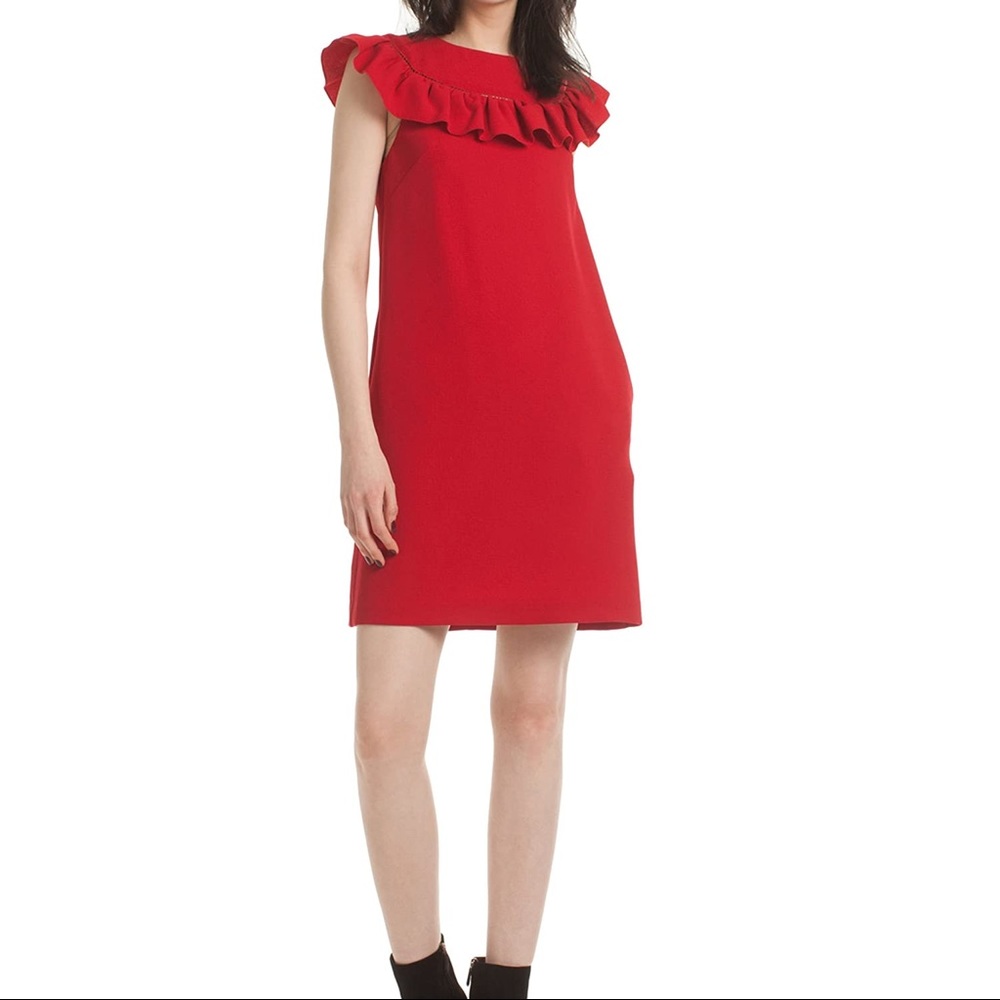 Trina Turk • Ruby Rose Ruffle Dress • Size 4 • NWT - Picture 1 of 7